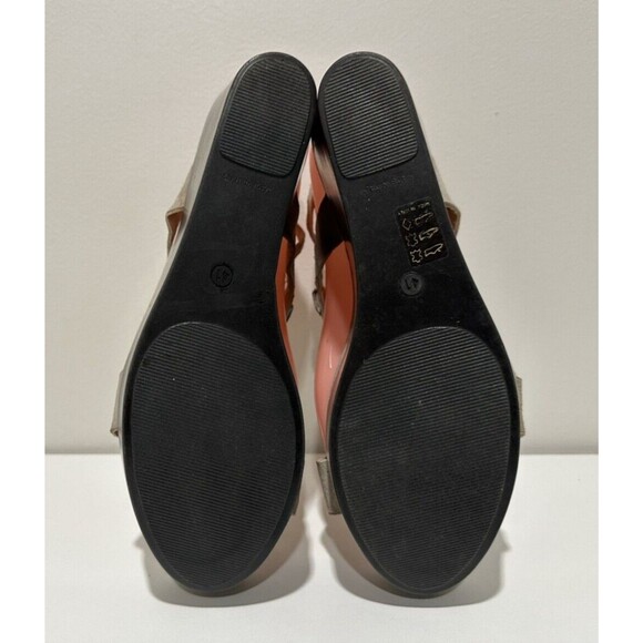 Mally women  size US 11 EU 41 beige suede buckle wedged heel sandals with jewels - Picture 13 of 13